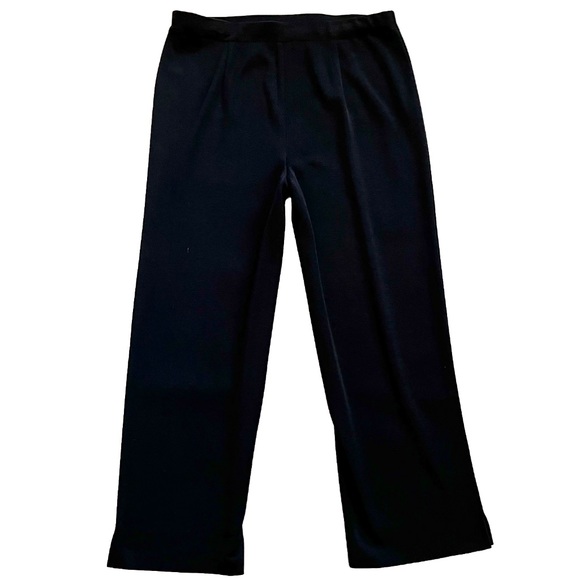 Exclusively Misook Pants - EXCLUSIVELY MISOOK BLACK PULL ON DRESS PANTS SIZE XL MINIMALIST MODERN